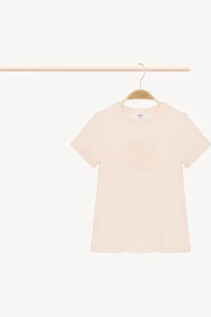 Chloé Logo T-shirt Size 6 100% Cotton