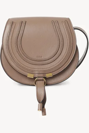 Chloé Small Marcie saddle bag in shiny leather Size OneSize 100% Calf-skin leather