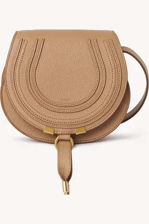 Chloé Small Marcie saddle bag in grained leather Size OneSize 100% Calf-skin leather