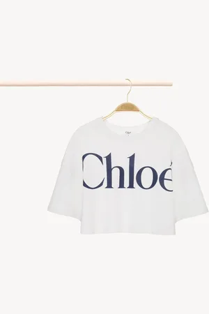 Chloé Logo T-shirt Size 10 100% Cotton