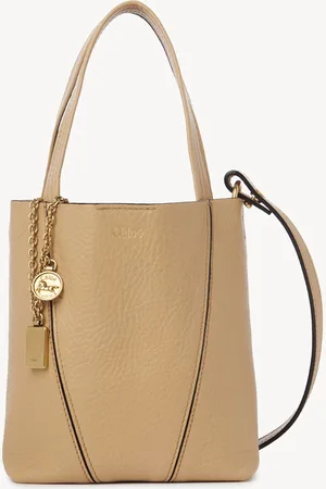 Chloé Small Chloé Spin tote bag in grained leather Size OneSize 100% Bovine leather