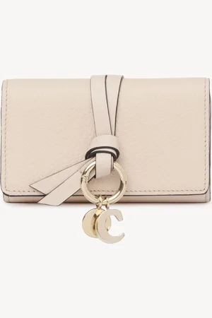 Chloé Alphabet key case in grained leather Size OneSize 100% Calf-skin leather