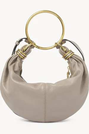 Chloé Small Bracelet Hobo bag in grained leather Size OneSize 100% Calf-skin leather