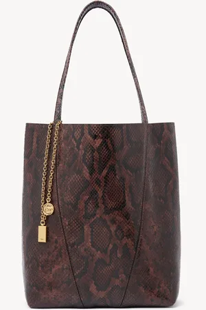 Chloé Chloé Spin tote bag in python-effect leather Size OneSize 100% Goatskin