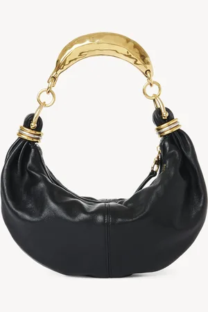 Chloé Small Bracelet Hobo Bag in grained leather Size OneSize 100% Bubalus Bubalis, Farmed, COO Italy