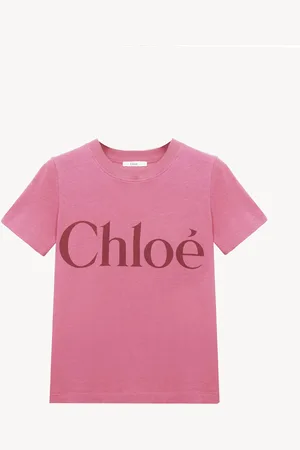 Chloé Baby fit logo T-shirt in cotton jersey Size M 100% Cotton