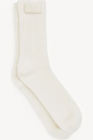 Chloé The Chloé Signature socks in wool knit Size OneSize 100% Merinos Wool