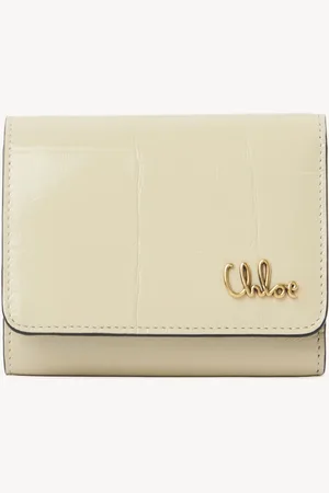 Chloé Small Chloé Iconic tri-fold in croco-effect leather Size OneSize 100% Calf-skin leather