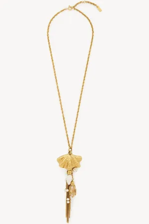 Chloé The Chloé Shells pendant necklace Size OneSize 100% Brass, Borosilicate glass, Oliva concavospira shell, wild, COO Vietnam, PMMA