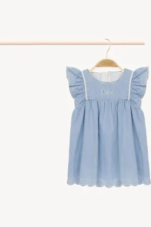 Chloé Baby dress & hat set Size 1-3 100% Cotton