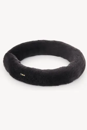 Chloé Shearling headband Size OneSize 100% Lambskin, Brass