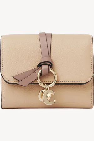 Chloé Small Alphabet tri-fold in grained leather Size OneSize 100% Calf-skin leather