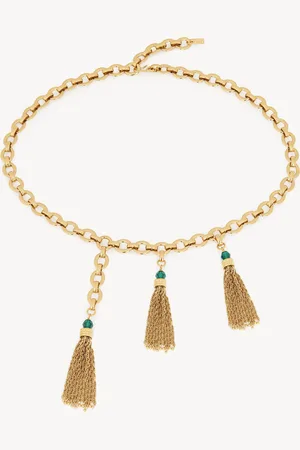 Chloé The Chloé Pompoms belt Size OneSize 100% Brass, Crystal
