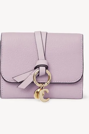 Chloé Small Alphabet tri-fold in grained leather Size OneSize 100% Calf-skin leather