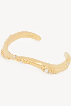 Chloé The Chloé Shells bangle Size OneSize 100% Brass, Borosilicate glass