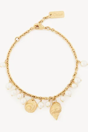 Chloé The Chloé Shells bracelet Size OneSize 100% Brass, Borosilicate glass