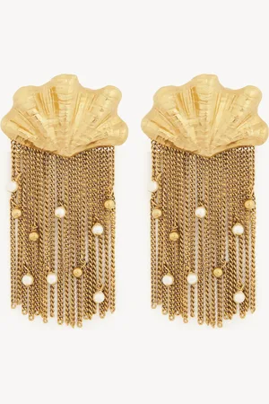 Chloé The Chloé Shells earrings Size OneSize 100% Brass, Borosilicate glass
