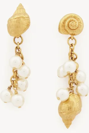 Chloé The Chloé Shells earrings Size OneSize 100% Brass, Borosilicate glass