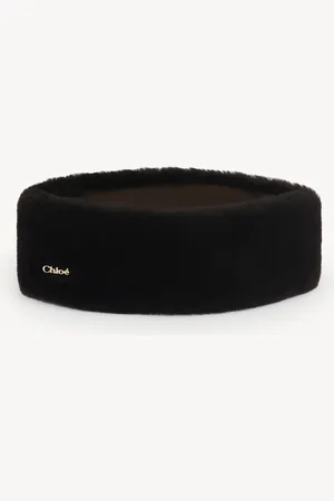 Chloé Shearling headband Size OneSize 100% Ovis Aries LAMB SHEARLING, Farmed, COO Turkey
