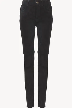 Chloé Skinny trousers in stretch suede Size 10 100% Lambskin