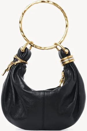 Chloé Mini Bracelet Hobo bag in grained leather Size OneSize 100% Bubalus Bubalis, Farmed, COO Italy