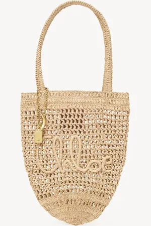 Chloé Small Summer Banana tote bag in raffia Size OneSize 100% Raffia