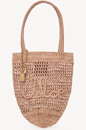Chloé Small Summer Banana tote bag in raffia Size OneSize 100% Raffia