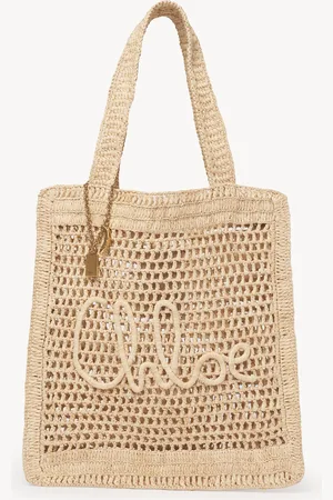 Chloé Summer Banana tote bag in raffia Size OneSize 100% Raffia