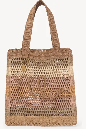 Chloé Summer Banana tote bag in raffia Size OneSize 100% Raffia