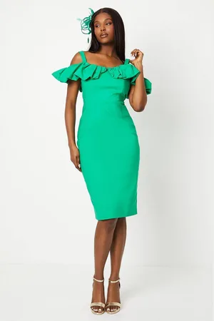 Coast Stretch Cotton Bardot Pencil Dress