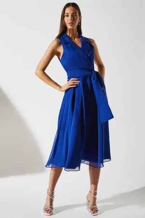 Coast Wrap Front Dress In Chiffon With Collar