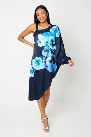 Coast Floral Print One Shoulder Wedding Guest Dress