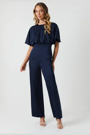 Coast Cape Top Satin Bridesmaids Jumpsuit