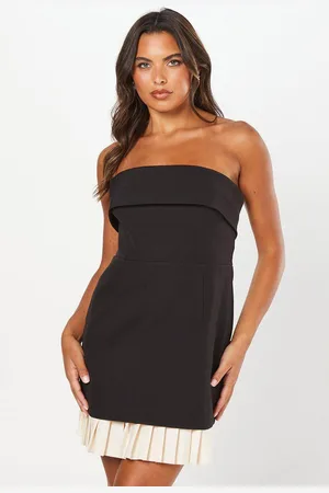 Coast Party Bandeau Pleat Hem Mini Dress