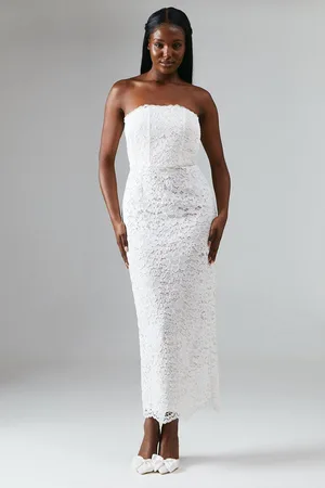 Coast Corset Bodice Lace Column Wedding Dress