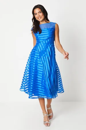 Coast Stripe Organza Midi Dress