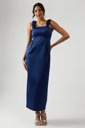 Coast Floral Bardot Satin Bridesmaid Dress