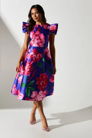 Coast Floral Twill Fit and Flare Dress