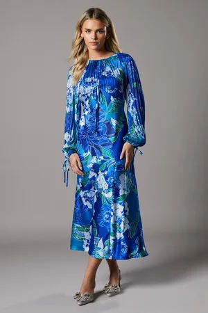 Coast Petite Panelled Tie Detail Midi Dress