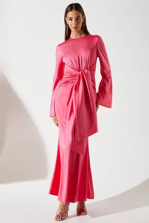 Coast Satin Tie Waist Gown