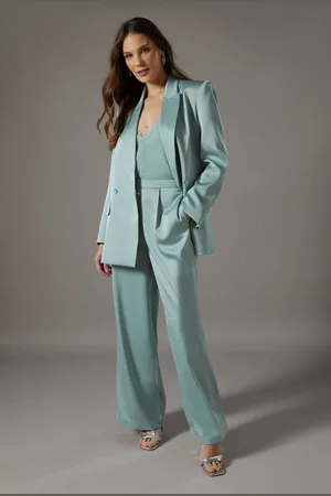 Coast Satin Flare Trouser - Mint