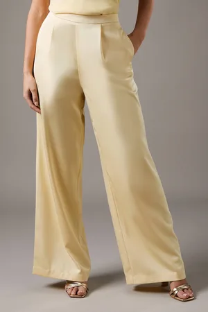 Coast Satin Flare Trouser - Lemon