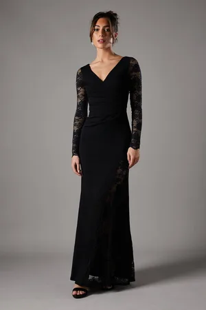 Coast Long Sleeve Maxi Dress With Lace