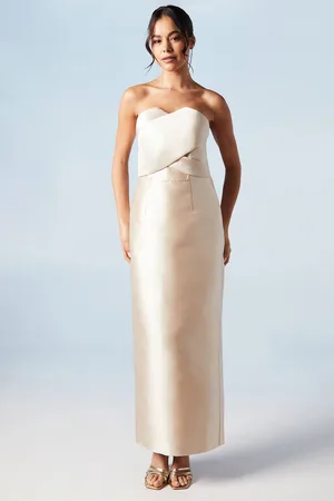 Coast Bandeau Twill Bow Back Bridesmaids Dress