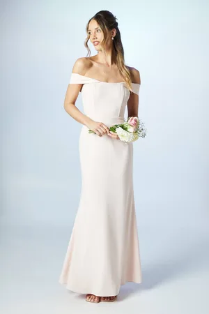 Coast Bardot Corset Crepe Bridesmaids Dress