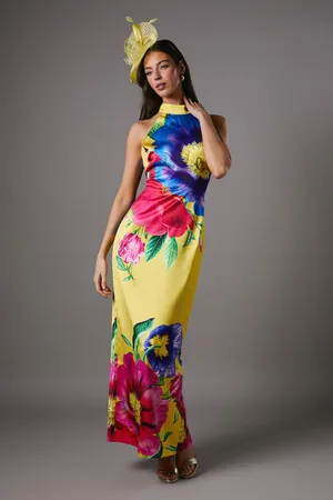 Coast Halter Satin Maxi Dress