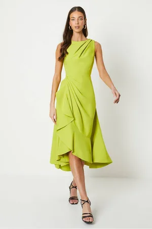 Coast Crepe Ruffle Dress With Low Back