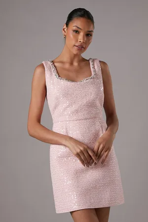 Coast Diamante Trim Detail Sequin Mini Dress