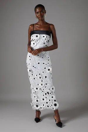 Coast Races 3D Floral Midi Dress