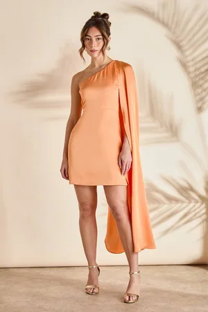 Coast One Shoulder Satin Mini Holiday Dress